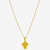 CORRENTE TIJOLINHO VENEZIANA (0.7MM) & PINGENTE CRUZ SOBRE CRUZ QUADRADO (MINI) - BANHADO EM OURO 18K - comprar online