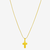 CORRENTE VENEZIANA FECHO TRADICIONAL (0.7MM) & PINGENTE JESUS NA CRUZ QUADRADA (MINI) - BANHADO EM OURO 18K - comprar online