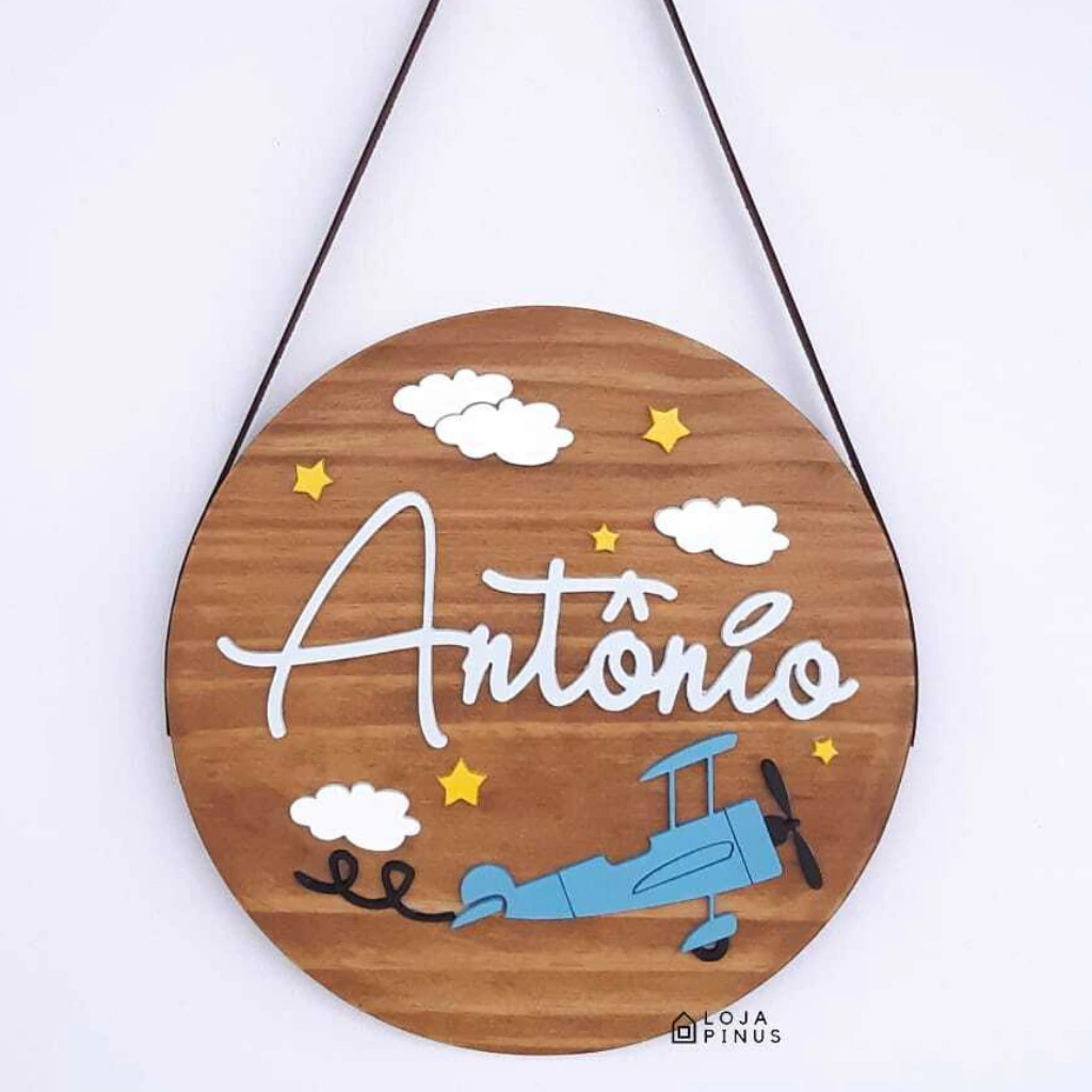 Voe de Volta no Tempo Porta Maternidade Avião Retrô