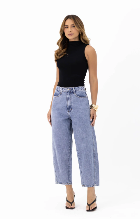 Calça Balloon Jeans 100% Algodão - 12075