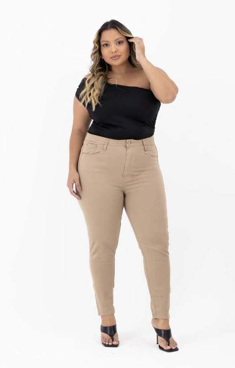 Calça Skinny Plus Size Sarja com Elastano - 12221 - comprar online