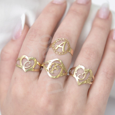 Anéis de letra personalizado - comprar online