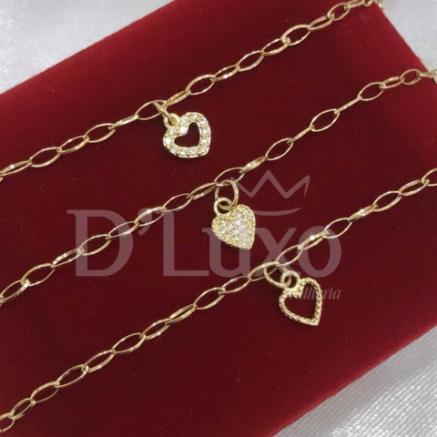 Pulseira elos com coração - comprar online