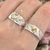 Anel de prata com detalhe em ouro
