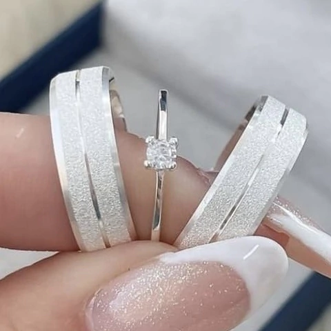 Kit Alianças de Prata - comprar online