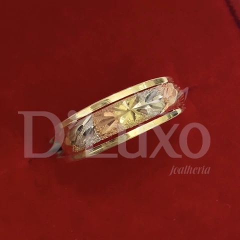 Anel elo em três tons - comprar online