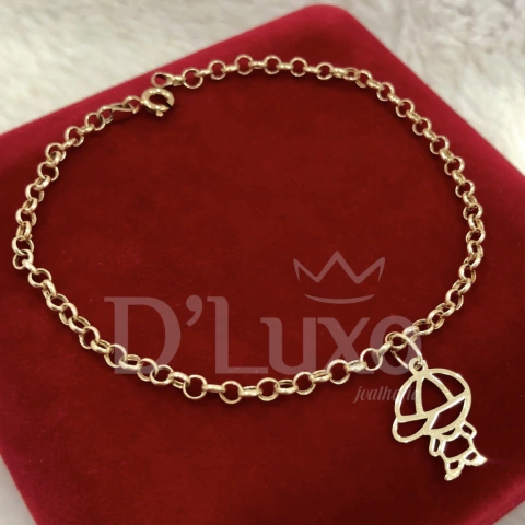 Pulseira elo portugues com filho - comprar online