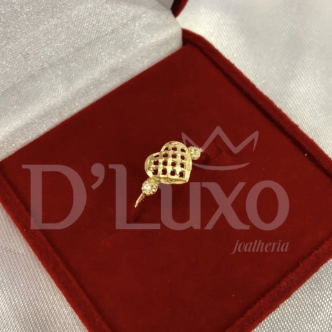 Anel de coração com pedras - comprar online