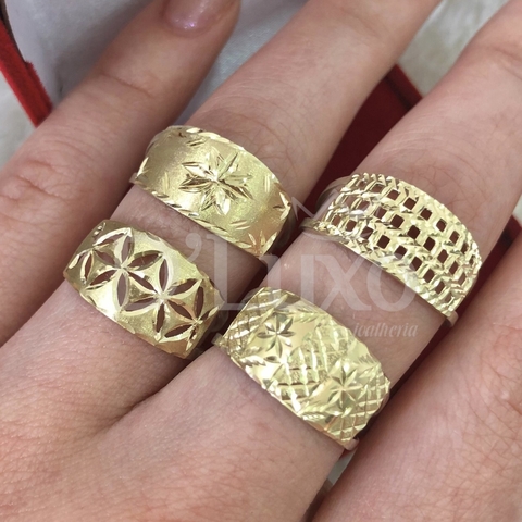 Anel ouro e prata Luxo M - comprar online