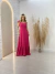 Vestido Longo Com Alça De Babado na internet