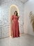 Vestido Longo Com Manga Três Quartos - La Vie Store