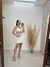 Cropped Alfaiataria Com Franjas Em Brilho