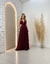 Vestido Longo Com Decote E Recorte Na Cintura - La Vie Store