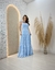 Vestido Longo Com Recorte E Alça De Babado - loja online
