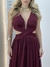 Vestido Longo Com Decote E Recorte Na Cintura - comprar online