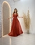 Vestido Longo Com Decote E Recorte Na Cintura - La Vie Store
