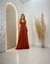Imagem do Vestido Longo Com Decote E Recorte Na Cintura