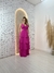 Vestido Longo Mel Com Detalhe De Babados na internet