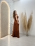 Vestido Longo Com Recorte E Alça De Babado - La Vie Store