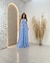 Vestido Longo Com Decote E Recorte Na Cintura - comprar online