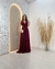 Imagem do Vestido Longo Com Decote E Recorte Na Cintura
