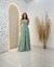 Vestido Longo Com Decote E Recorte Na Cintura