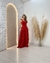 Vestido Longo Com Recorte E Alça De Babado