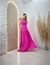 Vestido Longo Com Recorte E Alça De Babado - loja online