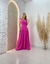 Vestido Longo Com Recorte E Alça De Babado