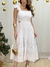 Vestido Midi Em Laise Com Babado Na Alça - loja online