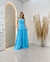 Vestido Longo Com Recorte E Alça De Babado - loja online