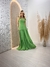Vestido Longo Com Recorte E Alça De Babado