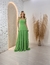 Vestido Longo Com Recorte E Alça De Babado na internet