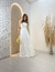 Vestido Longo Com Recorte E Alça De Babado