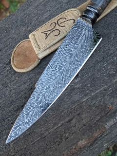 Cuchillo Damasco con cabo estabilizado | PLUMA en internet