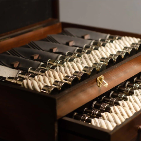 Caja de comensales "Gallonado Blanco"