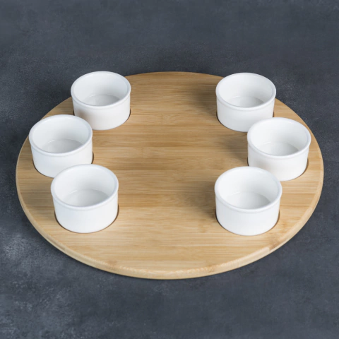 Tabla "Ruleta" con dips | BAMBU