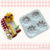 Molde Silicone Flores Diversas com Joaninha
