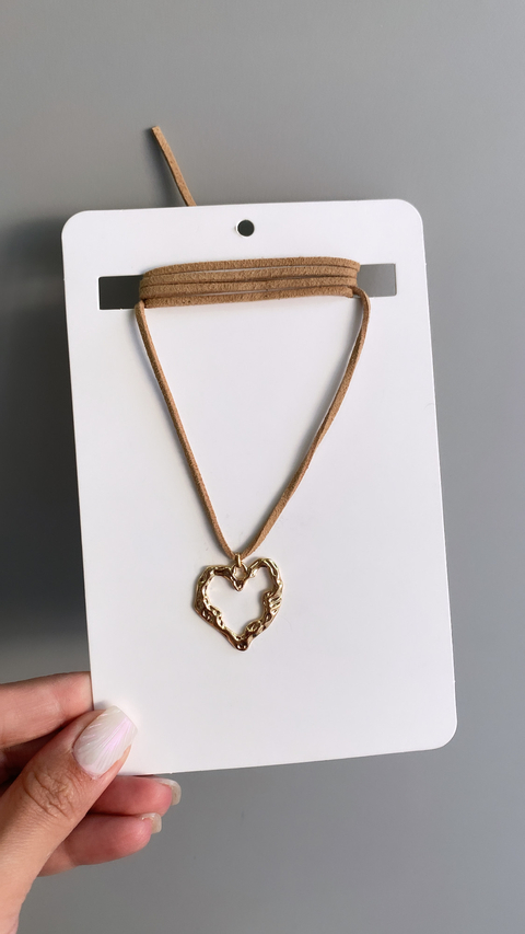 Collar Corazón Karol Beige FN