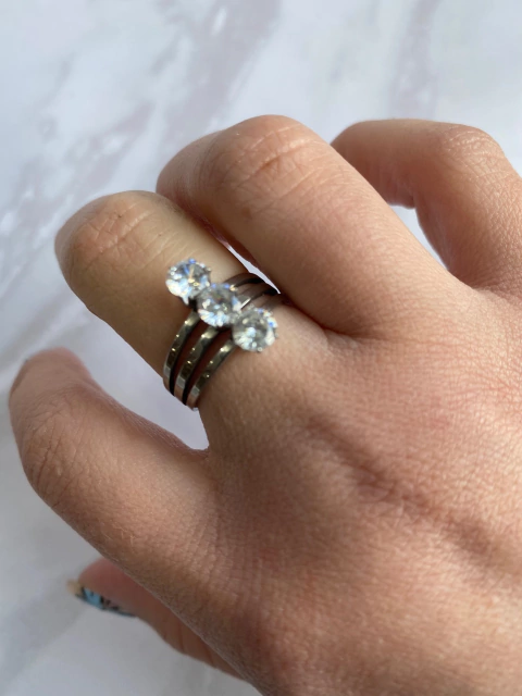 Anillo Triple Cubic AQ