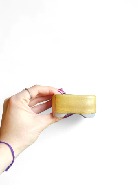 Maceta cerámica cuadrada pequeña 7x5,5x4