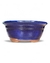 Maceta Oval 16 X 11.5 X 5.5cm ceramica esmaltada Azul labio exterior patas rectas - comprar online
