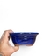 Maceta Oval 16 X 11.5 X 5.5cm ceramica esmaltada Azul labio exterior patas rectas - Tienda Online Domestic Bonsai | Jardín en el corazón de CABA