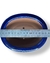 Imagen de Maceta Oval 16 X 11.5 X 5.5cm ceramica esmaltada Azul labio exterior patas rectas