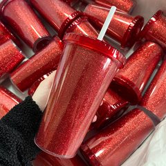 VASO GLITTER ROJO - PERSONALIZADO CON NOMBRE en internet