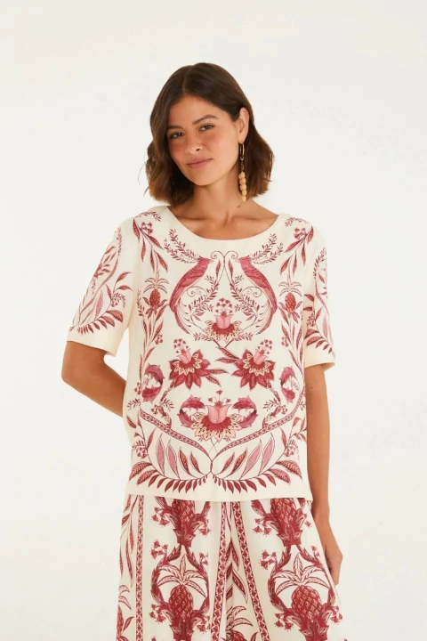 T-SHIRT NINA BEGE FARM