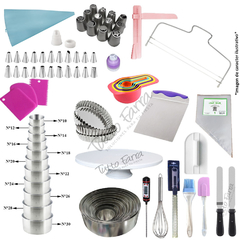 Set Bandeja Giratoria Aros Torteras 100 Productos Reposteria - comprar online