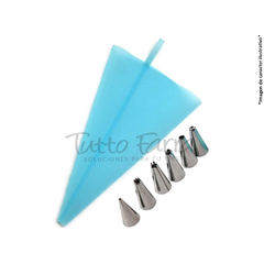 Set Bandeja Giratoria Alisador Bordes Manga Silicona 6Picos - comprar online