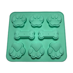 Molde Silicona Huellas Perro Y Huesos