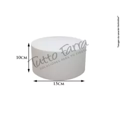 Falsa Torta Telgopor Redonda 15 Cm Altura 10 Cm